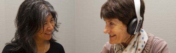 photo of oral history being recorded