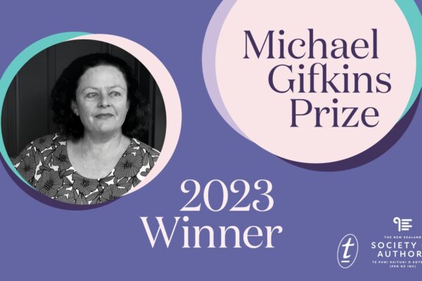 Picture of Tina Shaw. Text says 2023 Winner Michael Gifkins Prize