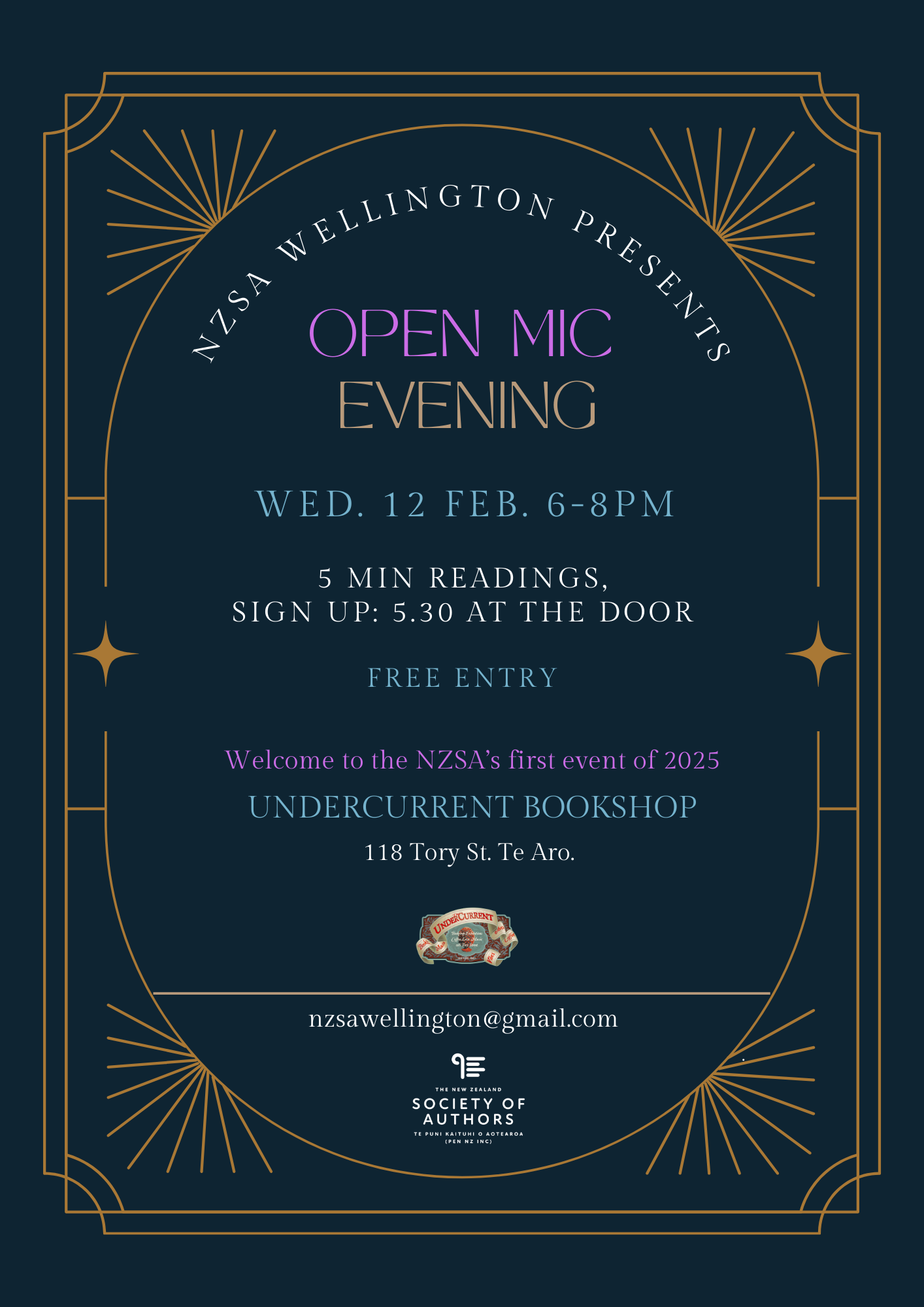 Wellington Open Mic Feb 2025